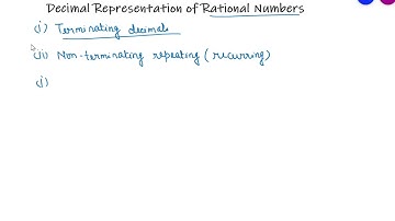 Decimal Representation of Rational numbers - Class 9 - R D Sharma and R S Aggarwal