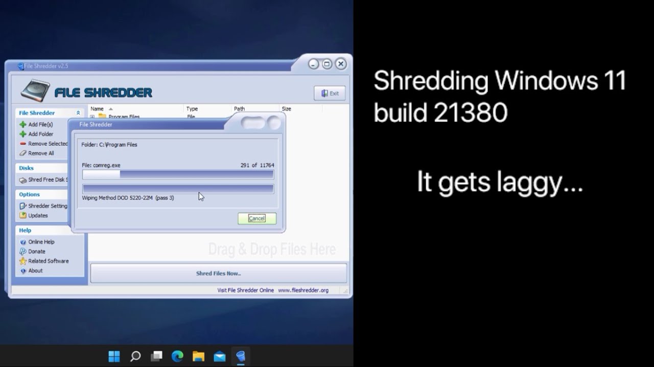 Window Destroyer Windows vs. Destroyers #12: Shredding Windows 11 build 21380 (lag ...
