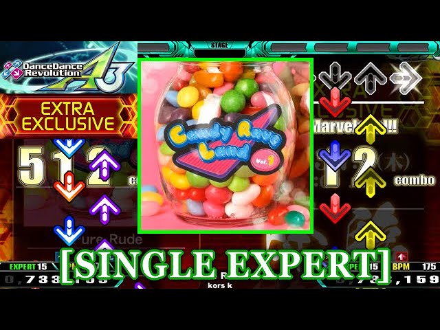 DDR A3】 Pure Rude / kors k [SINGLE EXPERT] 譜面確認+Clap - YouTube