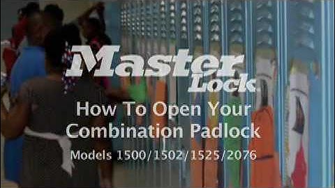Master Lock Model 1500, 1502, 1525 and 2076 Locker Lock - Student Training Video