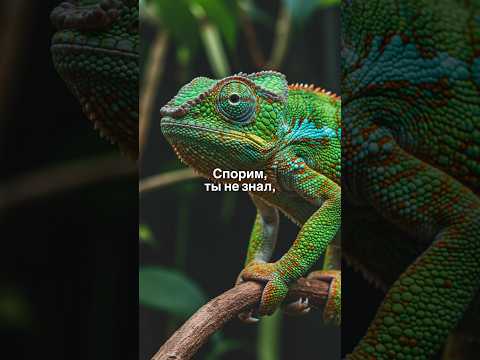 Почему ХАМЕЛЕОНЫ меняют цвет на самом деле?! #хамелеон #маскировка #общение #иридофоры #гуанин