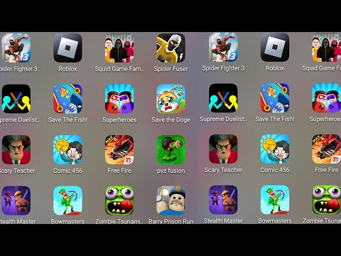 Free Fire,Roblox,Save The Fish,Comic 456,Scary Teacher 3D,Evil Grandma,Squid Game Family,Heroes 2...