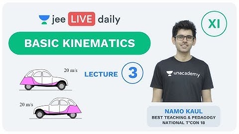 JEE Mains: Basic Kinematics - Lecture 3 | Unacademy JEE | IIT JEE Physics | Namo Kaul
