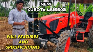 New Kubota MU5502 50hp 4wd Tractor Full review. Features price mileage and specifications