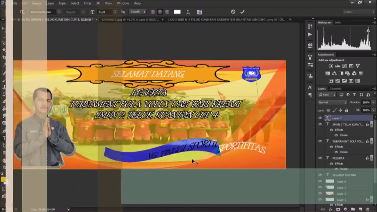 Belajar Membuat  Spanduk  dengan  Photoshop  YouTube