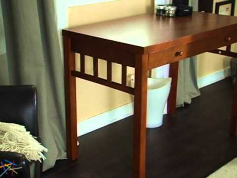 Small Mission Writing Desk Oak Product Review Video Youtube