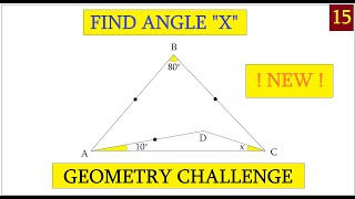 Famous Geometry Quiz Exercise 15 / Math challenge triangle quiz  Calculate Find angle X Question & solution Profile