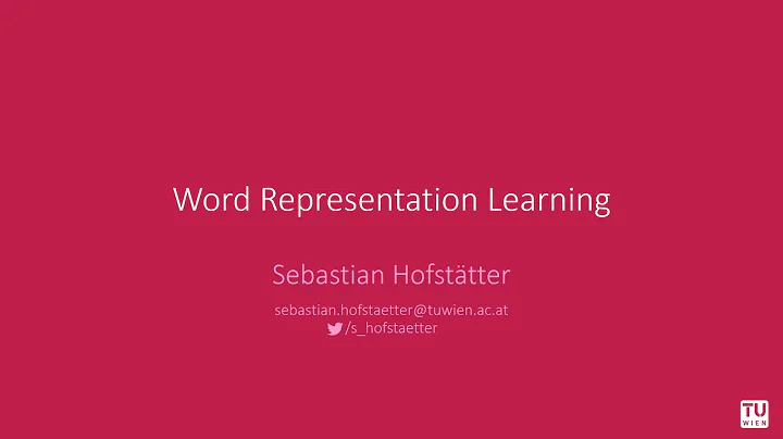 Word Representation Learning