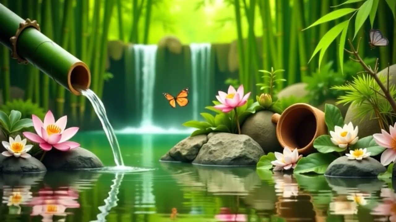 Can’t Sleep? Try This Tonight 😴 Relaxing Bamboo Water Sounds | Zen Garden Deep Sleep Music