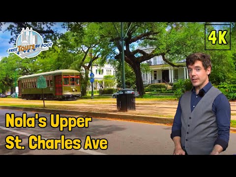 Upper St. Charles Avenue, New Orleans Walking Tour (4K + Surround Sound)