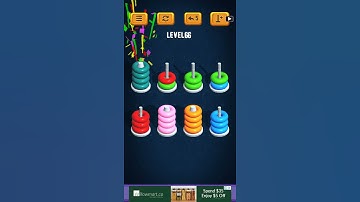 Hoop Sort Puzzle - Color Ring Stack Sorting Game Level 66 Solution