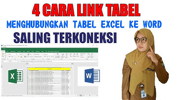 4 Cara Link Tabel Excel ke Word | Menghubungkan Excel ke Word