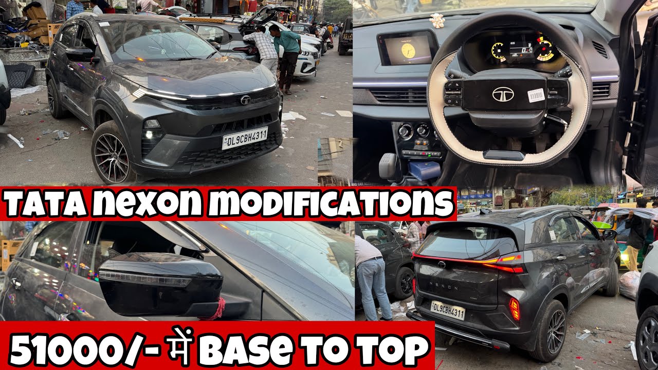 2025 Tata NEXON✅ Modification || 50% off‼️on full base to top|| budget modification in nexon||
