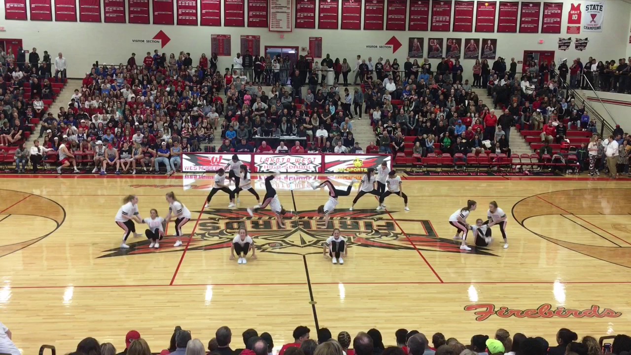 Lakota West Dance Team 1/20/17 Top Hits East/West Game - YouTube