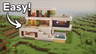 Minecraft Modern House Tutorial (Step by Step)