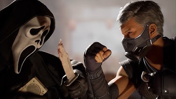 Mortal Kombat 1 - Ghostface vs Smoke | All Intro/Interaction Dialogues
