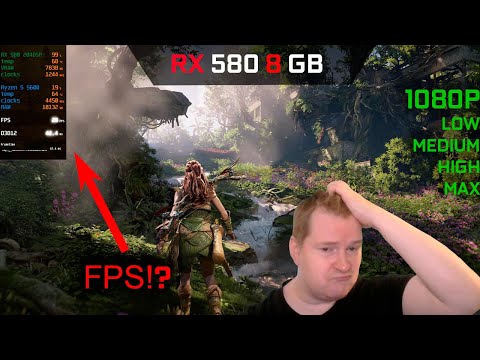 Видео: RX 580 - Horizon: Forbidden west.  Эта видюха УДИВЛЯЕТ.