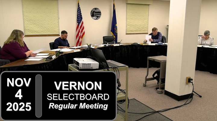 Vernon Selectboard Mtg 11/4/25