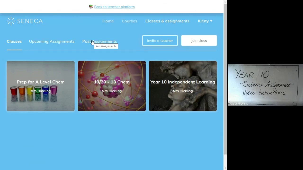 How to use Seneca Learning YouTube