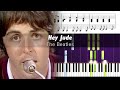 How to play the piano part of Hey Jude (with lyrics)