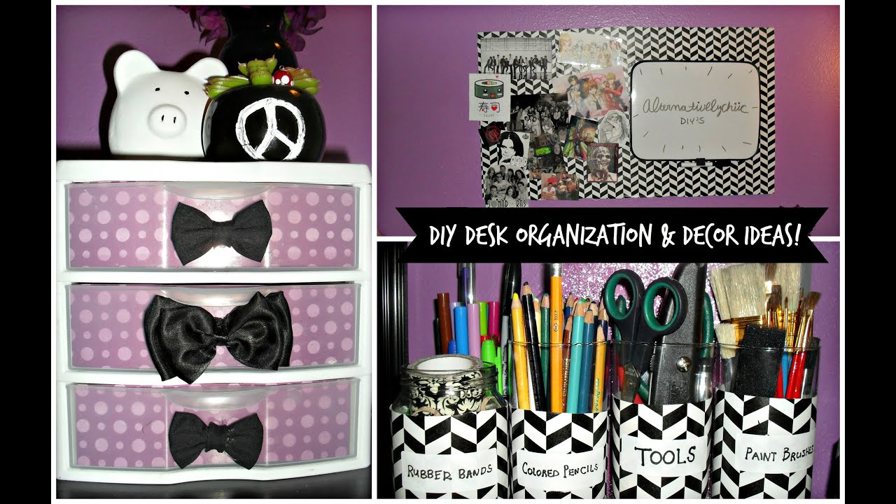 DIY Desk Organization & Decor Ideas! - YouTube