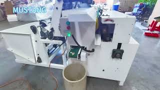 MSJ 700 Wooden Dowel Rod Pin Chamfering and Cutting Machine #dowelrod #dowelpin #roundrod #woood