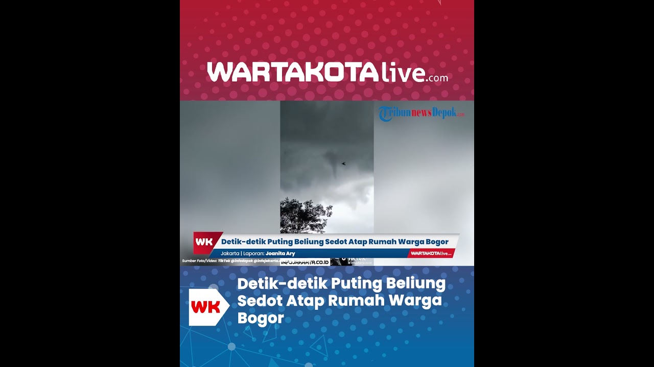 Terekam detik-detik Bojonggede diterpa angin puting beliung pada Jumat (24/10/2025)