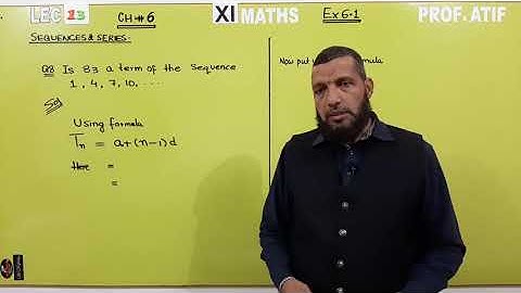 XI MATHS || EX 6.1 ||LEC#03 || CH#06 || A.P || PROF. ATIF NAWAZ || MATHONICS