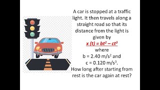 Sample Problem in Kinematics using Calculus