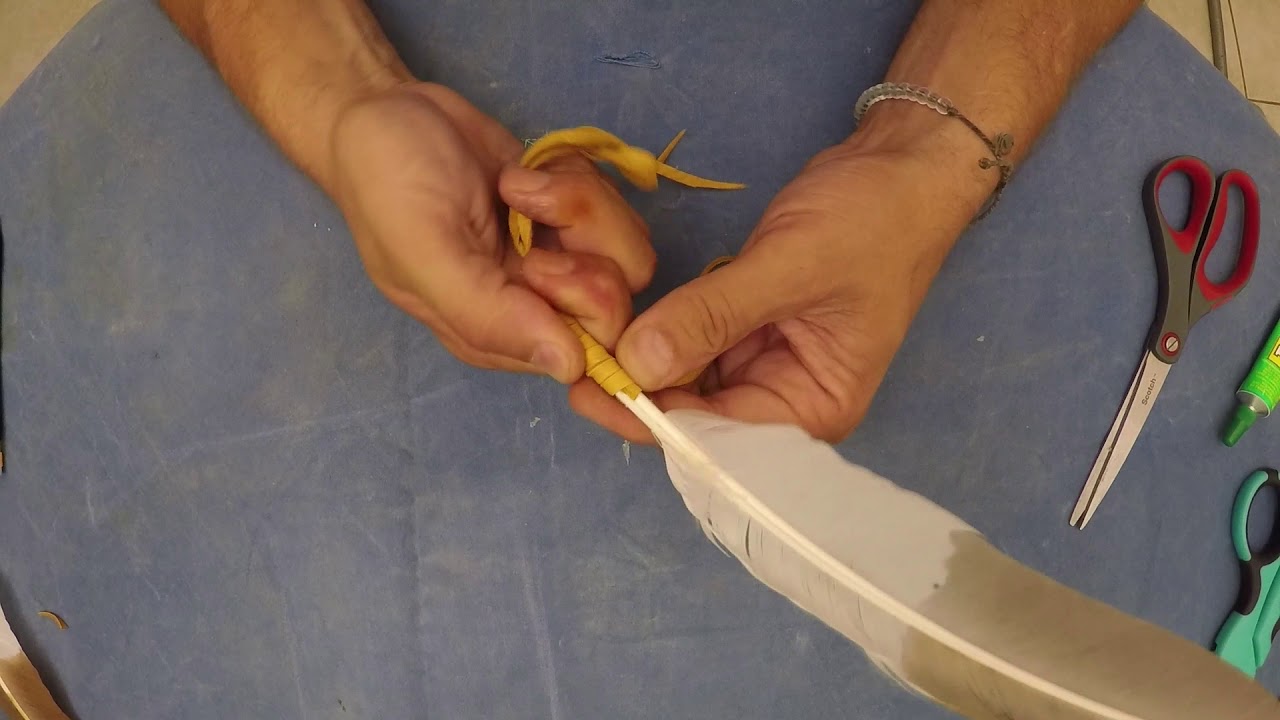 How To Wrap A Feather With Leather