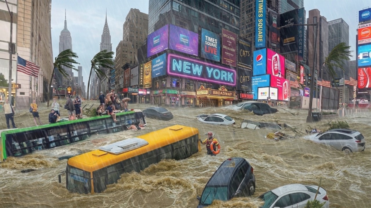 2 minutes ago in New York City! Flash floods drowned buildings and ...