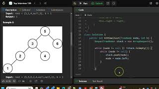 Kth Smallest Value in a BST - Leetcode 230 - Binary Search Tree (Java)