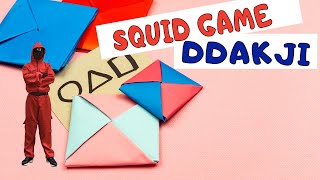 How to Make Ddakji Squid Game IN 1 MIN Как сделать игру в кальмара своими руками ттакджи за 1 мин