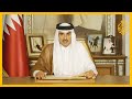 أمير قطر الحوار غير المشروط هو السبيل لحل أزمة الحصار وعلى إسرائيل الالتزام بمبادرة السلام العربية