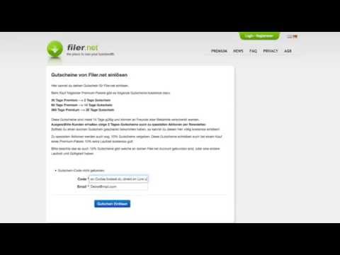 Filer.net Gutschein - Gratis einen Premium Account erstellen