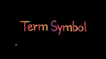 How to find term Symbol? TIPS/TRICKS ENGLISH