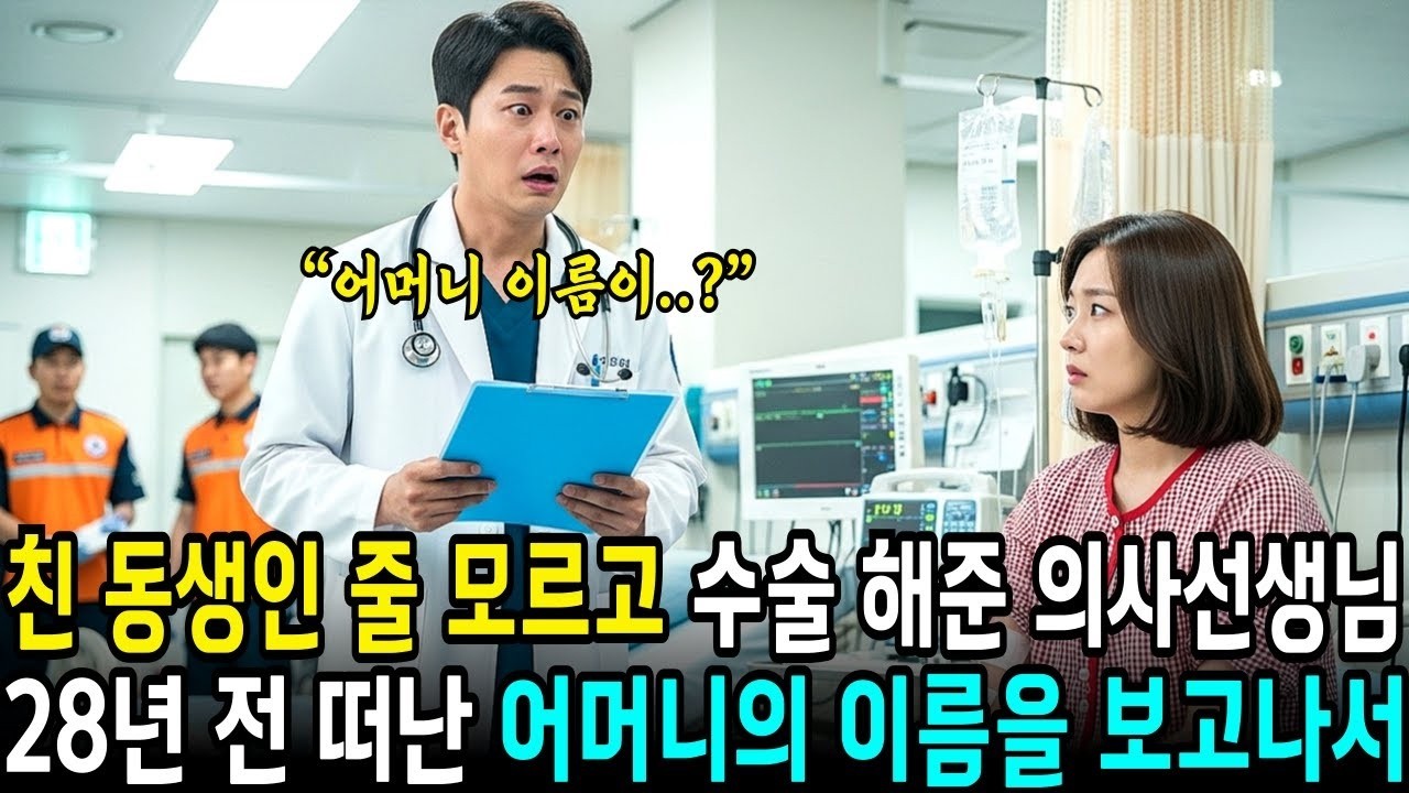 친 동생인 줄 모르고 수술해준 의사 선생님    보호자 명단에서 자신의 어머니 이름을 보자마자   사연사디오   오디오북   삶의지혜