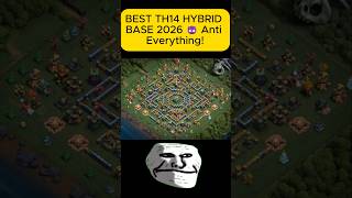 BEST TH14 HYBRID BASE 2026 😈 Anti Everything!#shorts #coc #clashofclans #th14 #subscribe