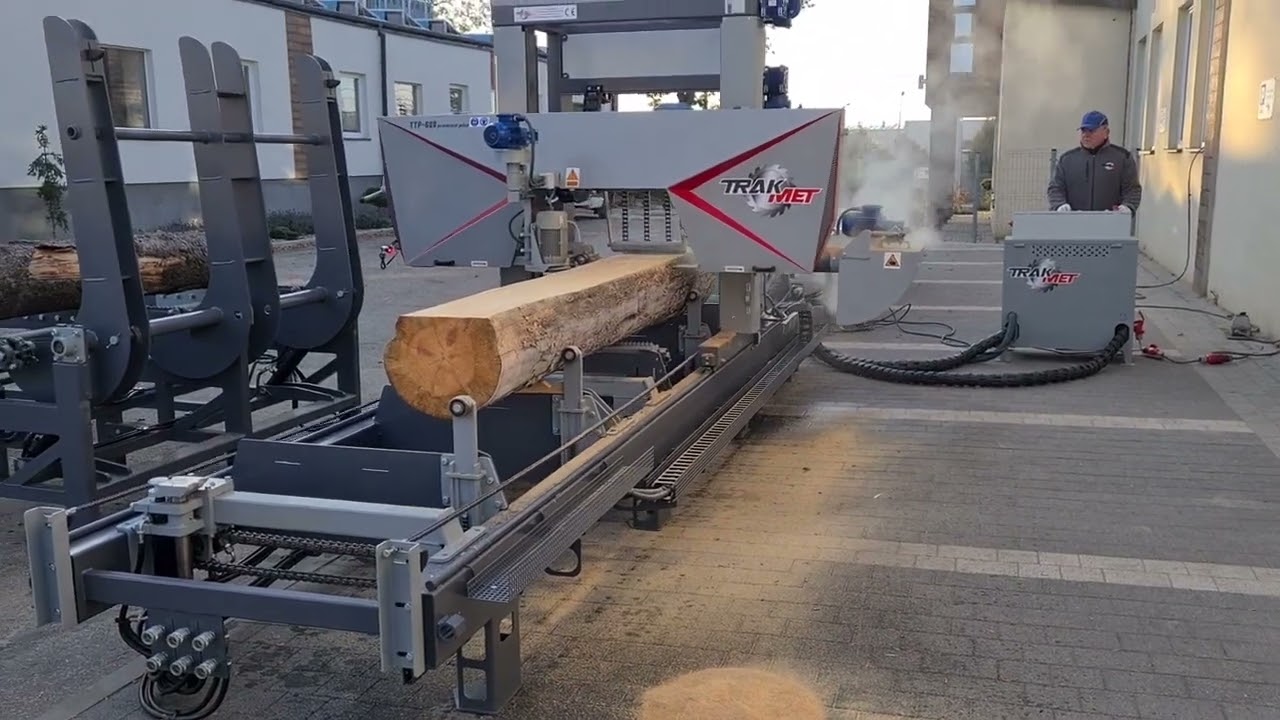 Trak-Met TTP-600 Premium Plus sågverk | Sågverkslinje med sorteringsbord | Bandsågverk
