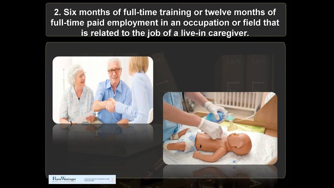 What are the requirements of a caregiver?