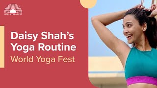 Daisy Shahs Yoga Routine 30 Minute Yoga With Actress Daisy Shah World Yoga Day Healthifyme