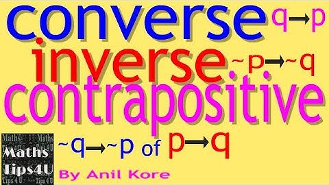 Converse Inverse and contrapositive of an implication