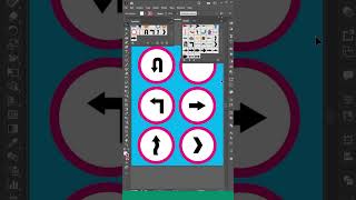 How to create the Road Signs Board in Illustrator #shortvideo