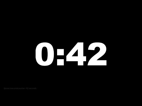 42 seconds [42 secs] clock timer countdown || Alarm Focus