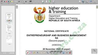 EBM N4 CASHFLOW STATEMENT NOVEMBER 2025 WORKINGS EXPLAINED