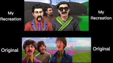 Original yellow, submarine 3-D ending VS My Recreation (not the best)