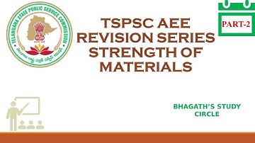 TSPSC AEE REVISION SERIES | STRENGTH OF MATERIALS PART2|PRACTICE QUESTIONS | CIVIL ENGINEERING