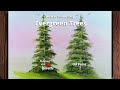 How to paint easy evergreen trees  step by step  with yovette