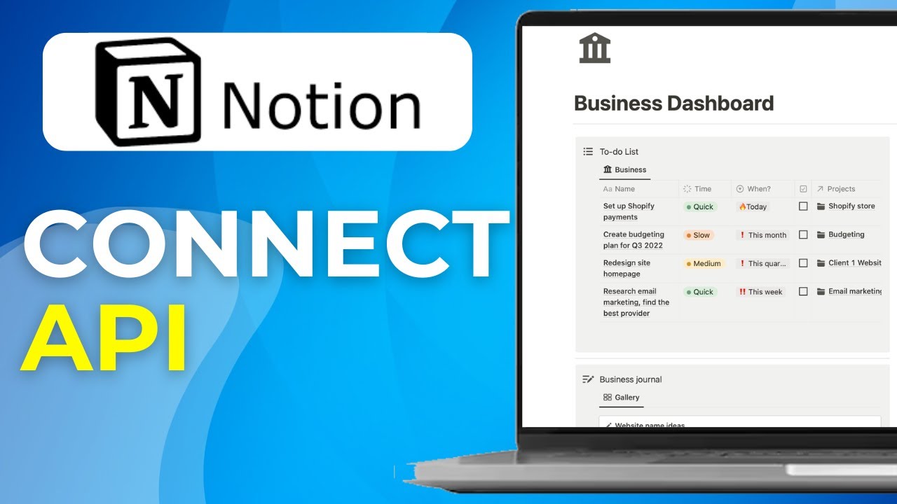 How to Connect Notion to the API Auth & Calls - YouTube