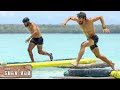 Prueba de equilibrio, velocidad y equipo en las playas de Survivor. | Survivor México 2021